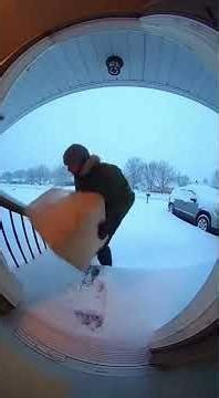 Package Thief Runs… Then Gets Drenched in Paint Instantly (Caught on Ring Camera)