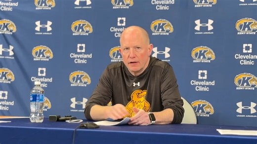 Watch Kent State men's basketball coach Rob Senderoff after Akron loss