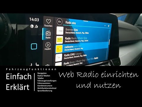 VW Golf8, New Caddy – Setting up and using web and online radio