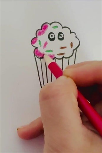 Easy cupcake drawing # simple art# subscribe for more art ideas.