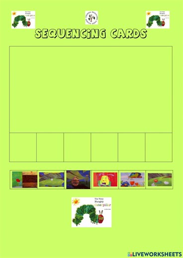 Sequencing the caterpillar story worksheet