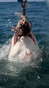 119 Big Great White Shark Explodes Out Of The Water | Merlin | Facebook