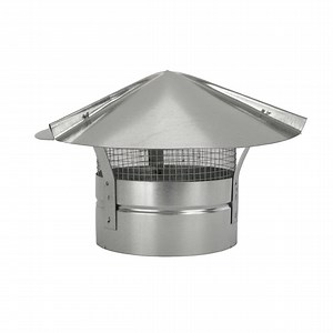Cone Top Chimney Cap w/ Screen - Galvanized Steel | FAMCO