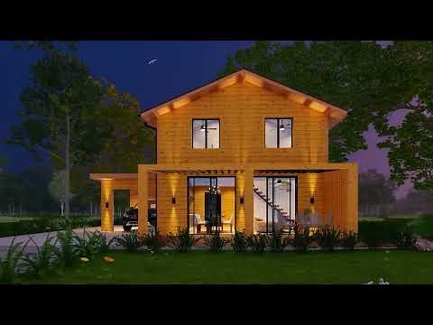 Maison en Bois en Kit 85m² | Autoconstruction Facile avec Brikawood | Maison Passive Écologique