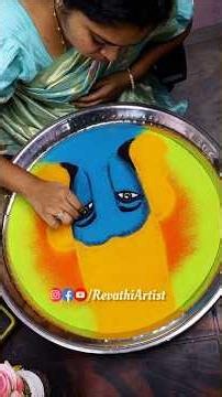 Full video link 🔗👆🏻#varahi #floatingart #artonwater #revathiartist #hindu #varahidevi #art #artist