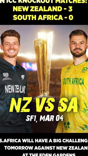 New Zealand take on South Africa in a massive ICC Knockout clash at Eden Gardens! 🏏🔥#NZvsSA#dhonifan