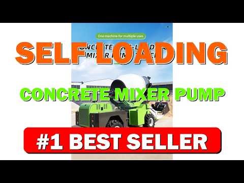 Self Loading Concrete Mixer Pump Truck All in One Concrete Mixing and - B0GF7VTLLL