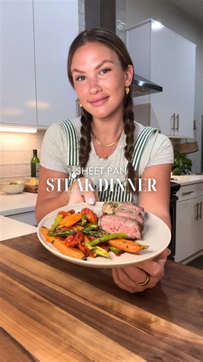 Kalena Alva on Instagram: "Comment "STEAK" + follow @kalenainthekitchen for a link to access the full recipe sent straight to your inbox! SHEET PAN MEALS EPISODE #42: Garlic Butter Steak and Spring Veggies✨ A quick and easy weeknight dinner perfect for Spring! Yes, you can make steak in a pan on the stove but why would you bother when you can just make everything in one sheet pan?! 👏🏽 #kitk ➡️ Full recipe with all of the details and shoppable grocery lists on my website [www.kalenainthekitchen