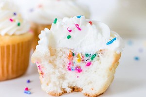 Gooey Funfetti Filled Cupcakes