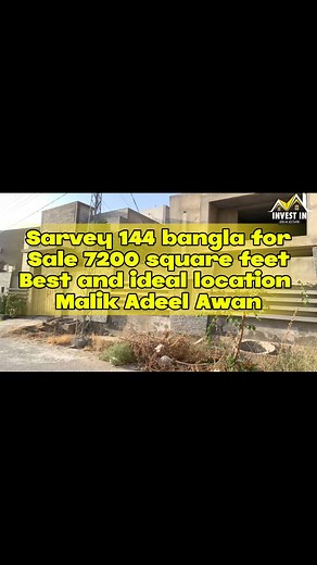 Bangla for sell sarvey 143 ideal location 7200 square feet green bellt besment and swimming pool and 10 rooms attach bat garden and carparking any update contact for Invest in real estate Khudaidad road Quetta Malik Adeel Awan 03178008447 03333242667 #BestTimeToINVESTisNOW #realestate #quetta #dubai #AllPakistan # | Invest Inreal