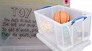 Crafty mum creates DIY 'toy jail' so her kids clean up after themselves