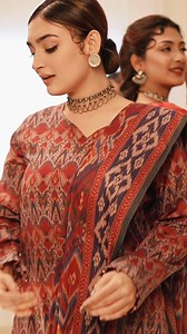 Traditional ikat motifs, soft lawn fabric, and silhouettes that move with you. This is your new summer essential. #IKATCollection #PrintedLawn #IkatPrints #Hoor | HOOR