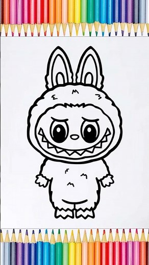 How to Draw Labubu Step by Step ✏️ Easy and Quick Tutorial! #Shorts