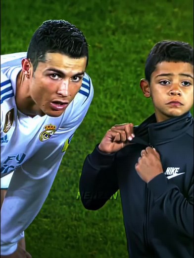 Ronaldo's Surprised Reaction to Junior's Height