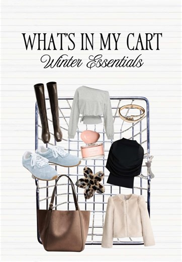 What’s in my winter shopping bag🩷 Everything is linked in bio🫶🏻 #winteressentials #winterstyle #blueshoes #trendyfashionwear😍😍 #newinfashion