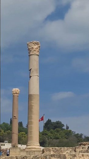 Walking among the historic ruins of Carthage - Tunis, Tunisia