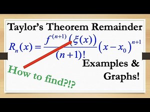 Exploration of Taylor's Theorem with Lagrange Remainder: Solve for Remainder Term & ξ(x) Function