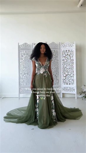 True definition of she was a fairy 🌿🧚 • Searching for *the one*? Book an appointment at our Chicago or San Francisco boutiques to find the perfect fit IRL. Not local? We’ve got you covered! Try on your favorites at home with our At-Home Try-On Program and make magic happen from your living room. • #weddingdresses #weddingdress #uniqueweddingdress #bridalgown #2027bride #2026bride #bridalgowns #weddingideas #weddinginspo #weddingplanning #engaged #wedding #weddingdressshopping #bride #bridal #w