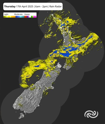 📡Radar Update!! 🌧️Rain has been gradually moving down New Zealand today, with those about the upper South Island now getting a taste of those wetter conditions. Keep an eye out in Wellington this afternoon as rain gradually approaches, just in time for the wrap of the working week 🐇Hop over to bit.ly/metservicenz for the latest updates. 🥚 | MetService New Zealand