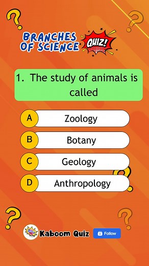 Did you know these branches of science? #sciencequiz #quiz #quiztime #quizchallenge #guessinggame #popquiz #trivia #triviaquiz #viralreels #quizreels #fypシ゚viralシ #reelsvideoシ #reelsfypシ゚ #viralreels #trendingreels #braingames #kaboomquiz #fypシ゚viralシ #e#educationalgames #educational | Kaboom Quiz