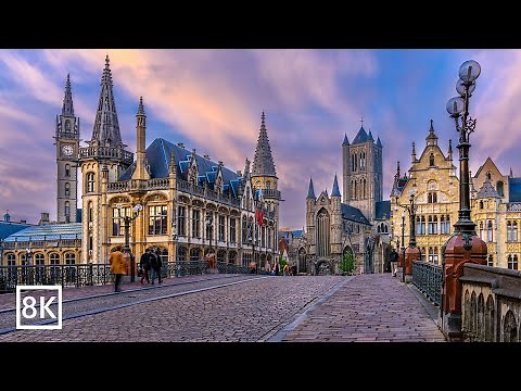 GHENT BELGIUM - The Most Charming Historic City 8K