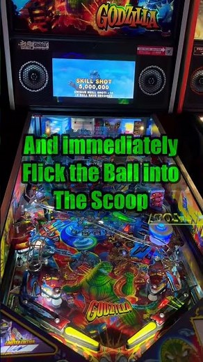 15 sec Pinball School: Super Secret Skill Shots - GODZILLA #gaming #arcadegames #pinball #godzilla