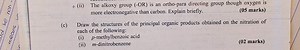 (a) The alkoxy group (-OR) is an ortho-para directing group alt... | Filo