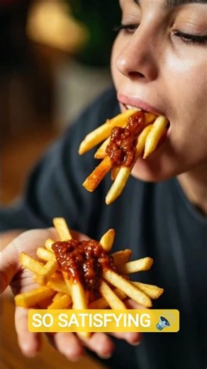 Crispy Fries ASMR 🤤 | Eating ASMR | Real Crunch Sound 🍟 #asmr #asmrsounds #Shorts