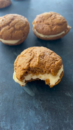 Pumpkin Whoopie pies made from a doctored cake mix. https://www.the-girl-who-ate-everything.com/pumpkin-whoopie-pies/ | The Girl Who Ate Everything