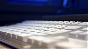 A hacker practices "Can you wiretaround a wireless keyboard?"