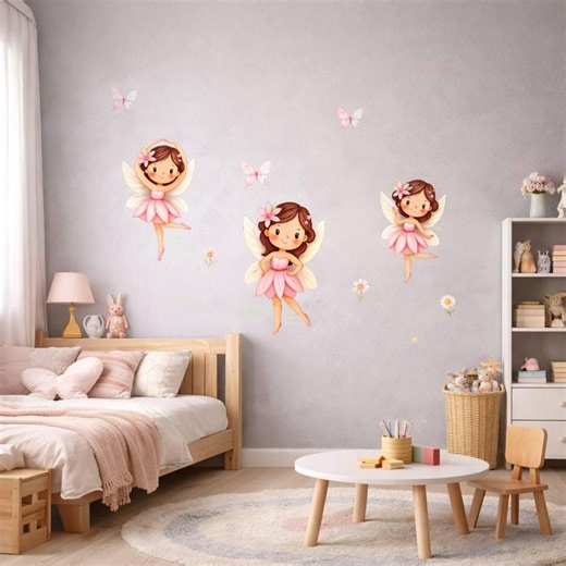Fairy Nursery Wall Decals for Girls Room, Kids Wall Stickers, Baby Room Decor - Etsy