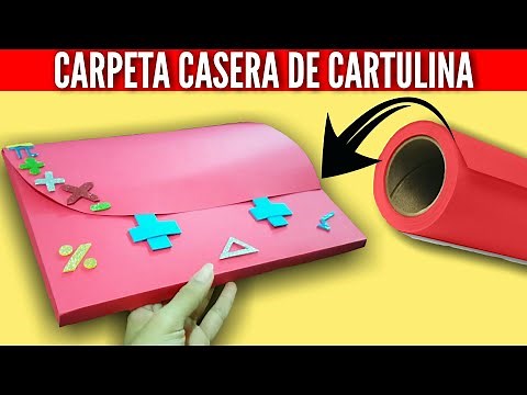 Make your own folder with cardboard | Homemade folder (for math) *Video with subtitles*