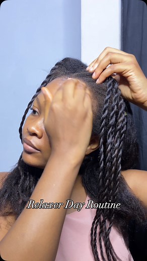 Relaxed Hair Content Creator x UGC 🇳🇬 on Instagram: "Relaxer Day/Reset ++ Nothing like that fresh breeze touching your scalp after a good relaxer reset. I finally relaxed my after a 5 months stretch. I usually relax my hair myself cos I don’t have anyone to help me and I don’t be trusting people with my hair. + Pre parting my hair before I start applying the relaxer was definitely a game changer as it saves so much time. I’m able to meet up with my timer and not get relaxer burns from leaving 