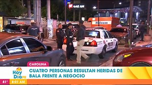 TIROTEO EN ISLA VERDE Tres hombres y una mujer fueron heridos a eso de las 2:08 a.m. de este lunes, frente a una tienda de tabaco en Carolina. La Policía investiga si una discusión o pelea detonó la balacera. Más detalles aquí: https://trib.al/stQpqor | Telenoticias PR