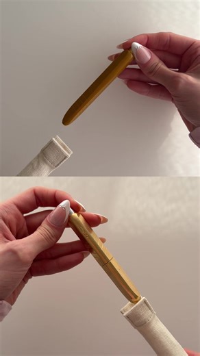 Available at 3pm ET today 🖤 Designed with intention, the Kolo Tino Fountain Pen and Ballpoint Pen bring modern architecture to everyday writing. Crafted in artisan workshops in Austria and the Czech Republic, each pen features a sculptural triangular form that offers a secure, ergonomic grip with a refined, minimalist silhouette. Designed by industrial designer Tino Valentinitsch, both pens are thoughtfully weighted for balance and comfort, with flat sides that prevent rolling and a compact siz