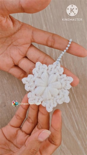 ❄️Crochet Puff Snowflake Christmas Ornaments 👇Free pattern Tutorial on YouTube Chapa crochet craft step by step #fbreels #reels #crochet #crochetchristmas | Gonkui Crochet & Chapa crochet craft