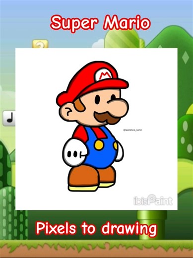 Super Mario's Pixels to drawing