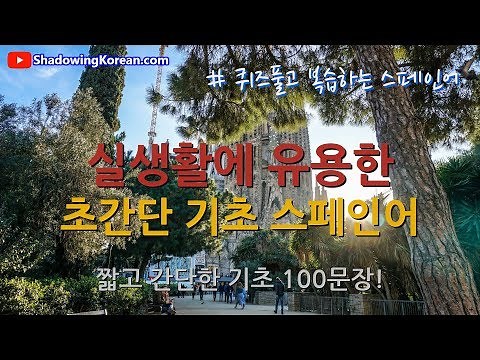 (Beginner Spanish) 100 Short and Useful Spanish Sentences | Shadowing Spanish | (Basic) Study Kor...