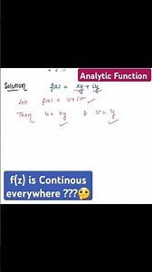 Analytic Functions engineering mathematics #analyticfunction #complexanalysis