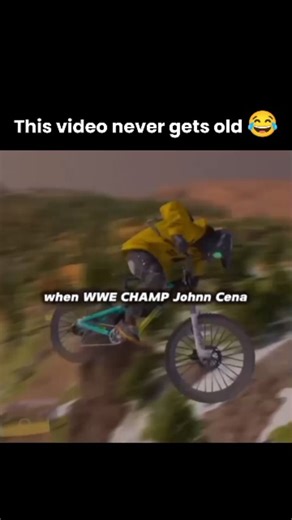 Memes® on Instagram: "This video features a cyclist in a yellow jacket performing a variety of stunts in a mountainous environment while a prank call is heard in the background. The cyclist performs backflips and front flips while moving through a series of checkpoints and jumps. In the background audio, a woman's voice can be heard repeatedly saying that she is not interested in wrestling and telling the prank caller to stop calling her house. At the end of the video, the prank caller asks the 
