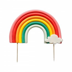 Rainbow Cake Topper 6” - Etsy UK