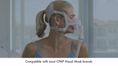 Snugell Universal CPAP Nasal Mask Liners (4-Pack) –White – Ultra-Soft Fabric Compatible with N20 and Most Nasal Masks – Reusable & Washable Cushion Covers for 6-Month Supply – Reduces Skin Irritation