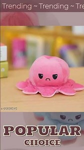 Reversible Octopus soft toy for babys and kids
