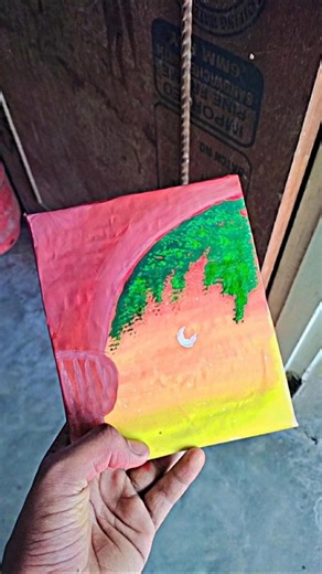 Sunset Through My Window 🌅✨ | Easy Acrylic Painting #art