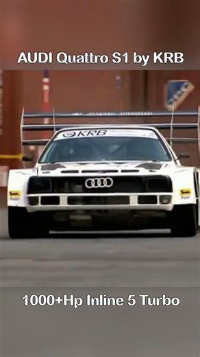 Hillclimb Monsters on Instagram: "• This is the brutal Audi Quattro S1 by KRB, coming from Norway, built for Gatebil and arguably the most extreme version ever built of the legendary Audi Quattro S1. with its 5 Cylinder engine producing upwards of 1000Hp, fully spaceframed, weighing around 1200Kg and featuring some of the wildest bodywork on something that was already quite bonkers right from the start. Now part of a private collection, it is always a great pleasure to re-watch this absolute Mon