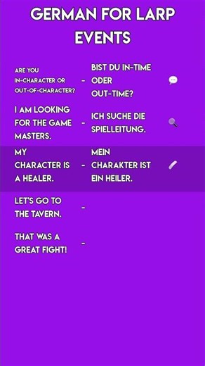 German for Your First LARP Event! 🛡️ | German Hobby Vocabulary