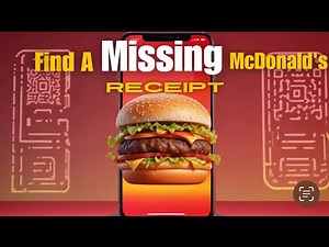 How to find a missing McDonald's Receipt, Bill, or Favorite Order