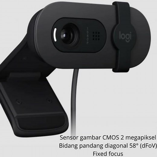 Webcam LOGITECH BRIO 105 FHD 1080p 960-001590 #umahit #tokokomputer #tokoonline #hardware