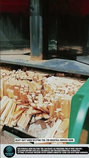 Heavy duty wood splitting tool for industrial biomass work #tools