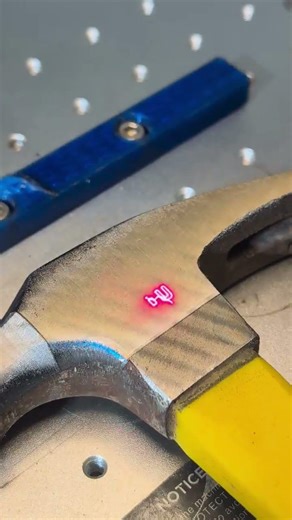 Laser Cleaning Rust off a Hammer